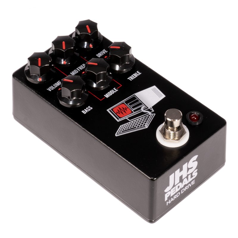 JHS The Hard Drive Distortion Effect Pedal, Black