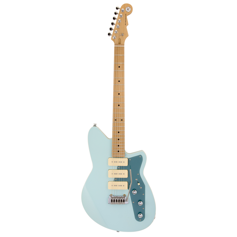 Reverend Jetstream 390 Electric Guitar, Roasted Maple Neck & Fingerboard, Chronic Blue