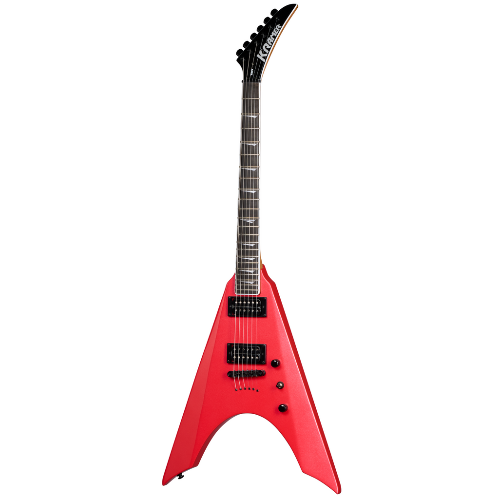 Kramer Nite-V Electric Guitar, Crimson Red w/Premium Gigbag