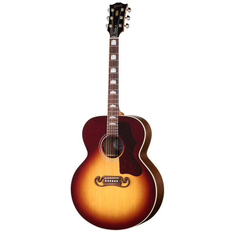 Gibson SJ-200 Studio Rosewood Acoustic-Electric Guitar, Gloss Top, Rosewood Burst