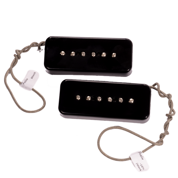 Fralin P90 Single Coil Electric Guitar Pickup Set, Soapbar, Gibson Wire,  Stock Output, Black