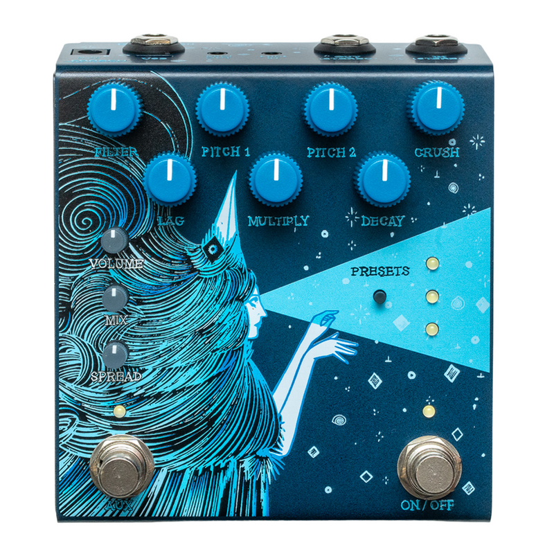 Old Blood Noise Endeavors Dark Star Stereo Soundscape Reverb Effect Pedal, Blue