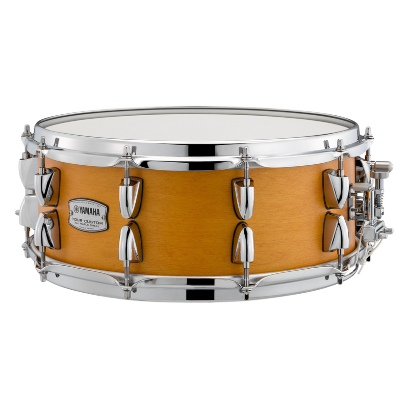 Yamaha Tour Custom Maple Snare Drum, 5.5" x 14", Caramel Satin