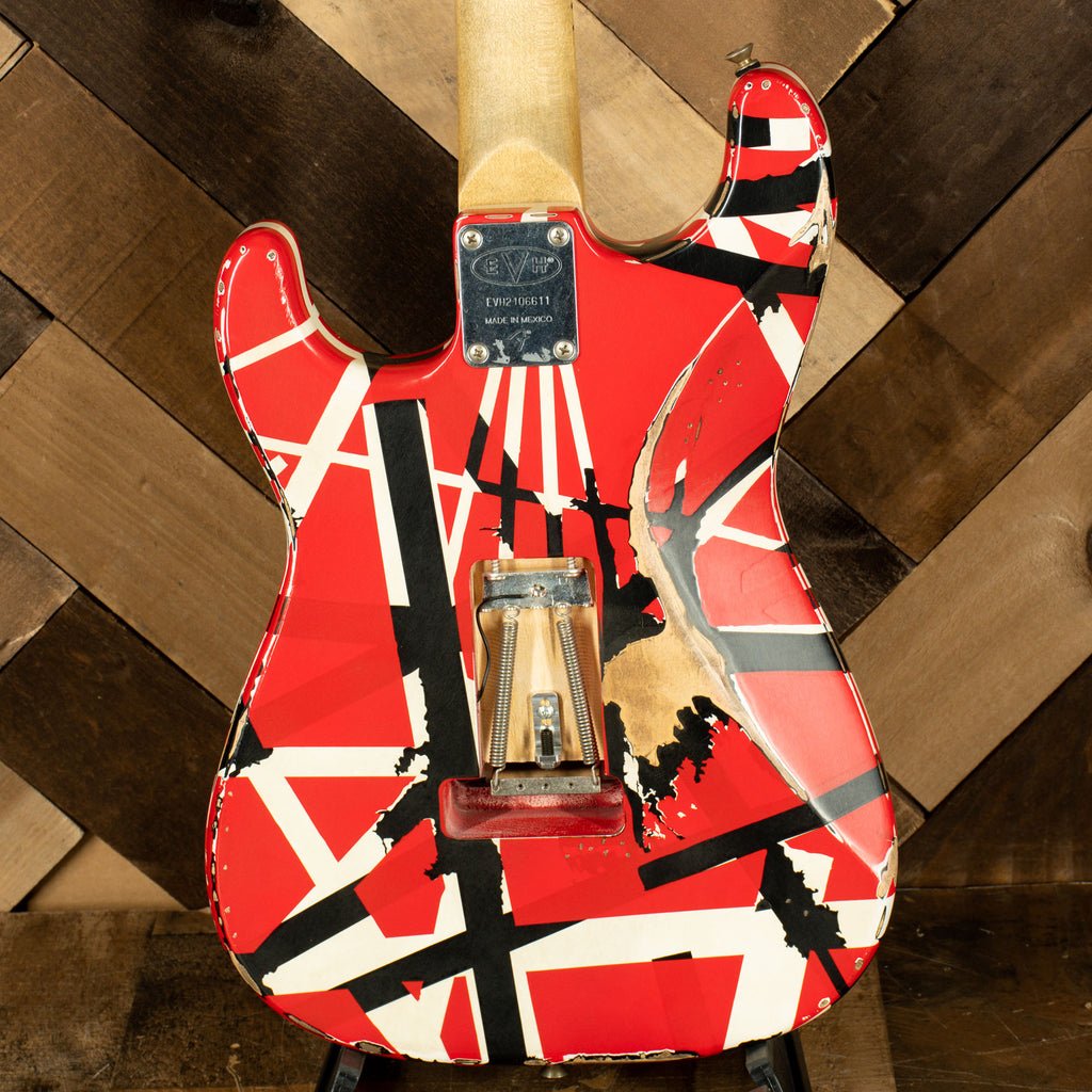 Left handed EVH Striped Series Guitar with the Frankenstrat mod EVH  2017-2018 Black & Red, White