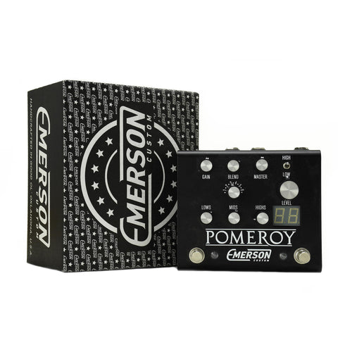 Emerson Custom Pomeroy Boost, Overdrive & Distortion Pedal, Black - Us