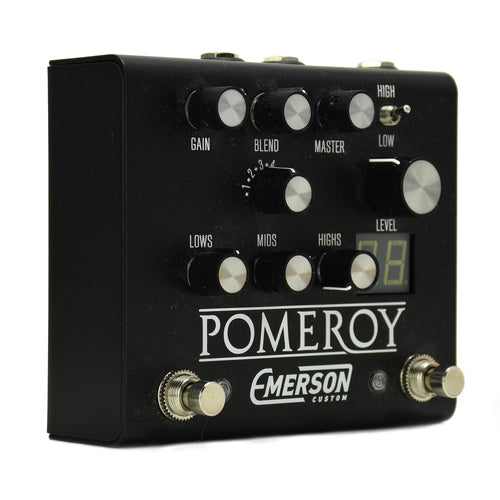 Emerson Custom Pomeroy Boost, Overdrive & Distortion Pedal, Black - Us