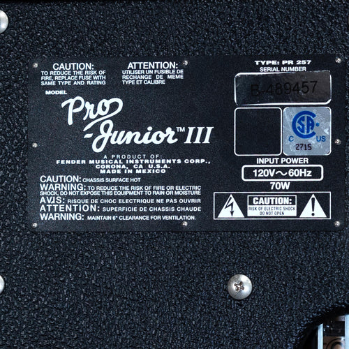 Fender フェンダー Pro Junior III PR257-