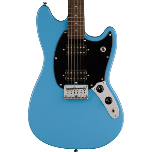 Squier Sonic Mustang HH, Laurel Fingerboard, Black Pickguard, California  Blue Electric Guitar