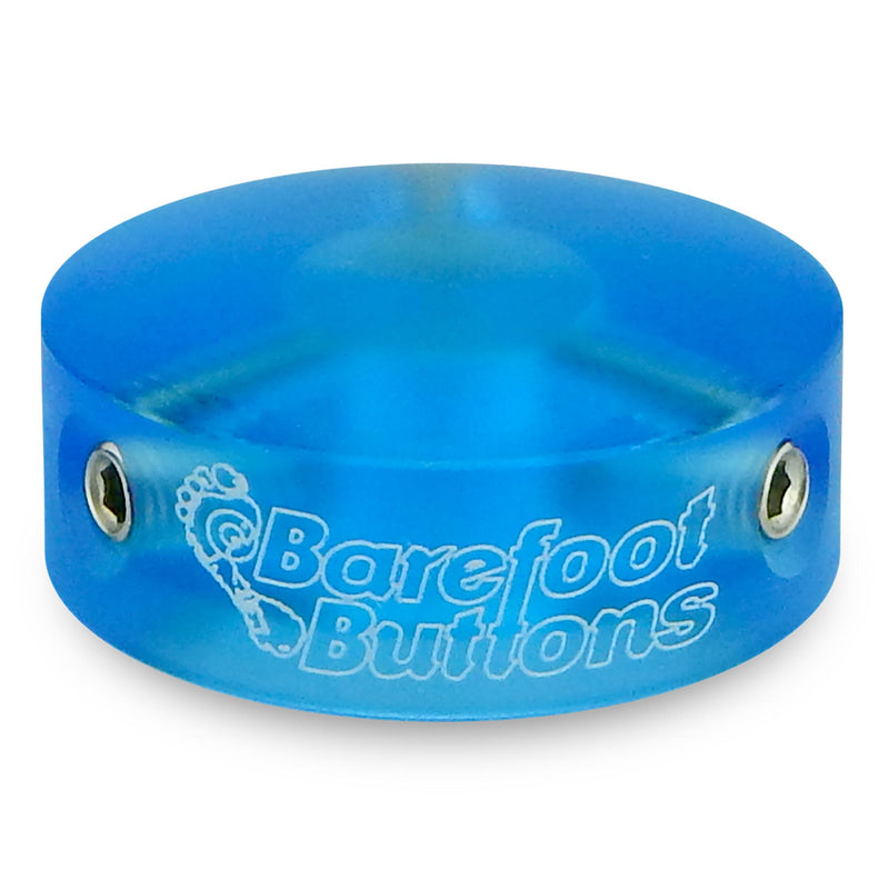 Barefoot Buttons V1 Standard Button, Acrylic Blue