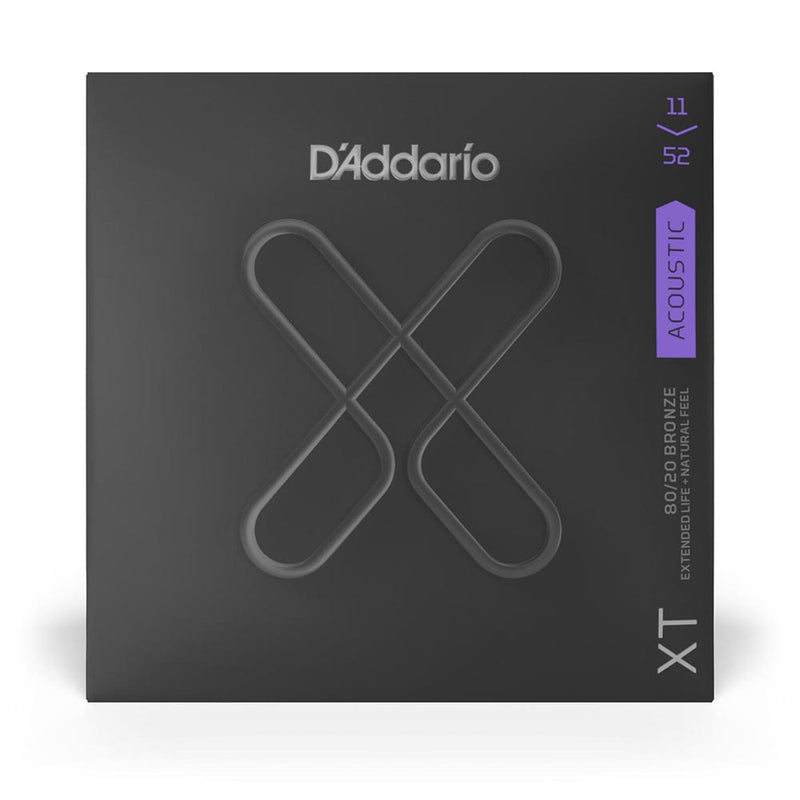 D'Addario 11-52 XT Acoustic 80/20 Bronze Custom Light