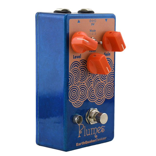 EarthQuaker Devices Plumes Small Signal Shredder, Russo Music Custom  Transparent Blue/Pastel Orange