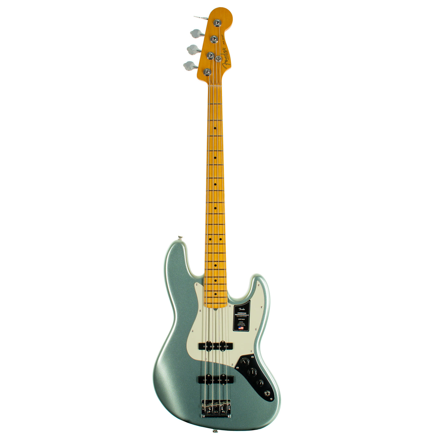 Fender American Professional II Jazz Bass Guitar, Maple, Mystic Surf G