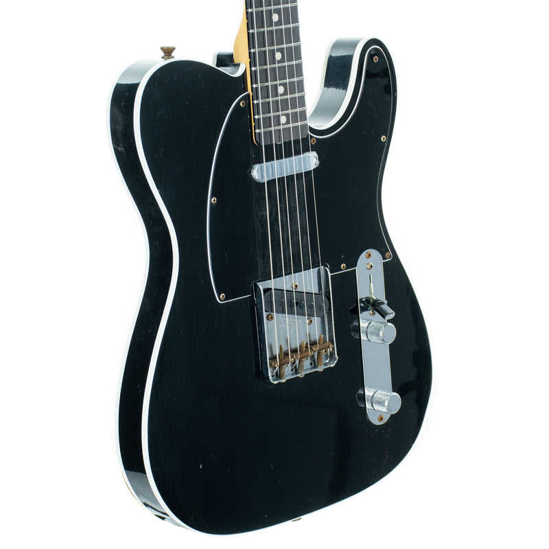 Fender Custom Shop '60 Telecaster Custom Journeyman, Ebony Painted Headcap Black