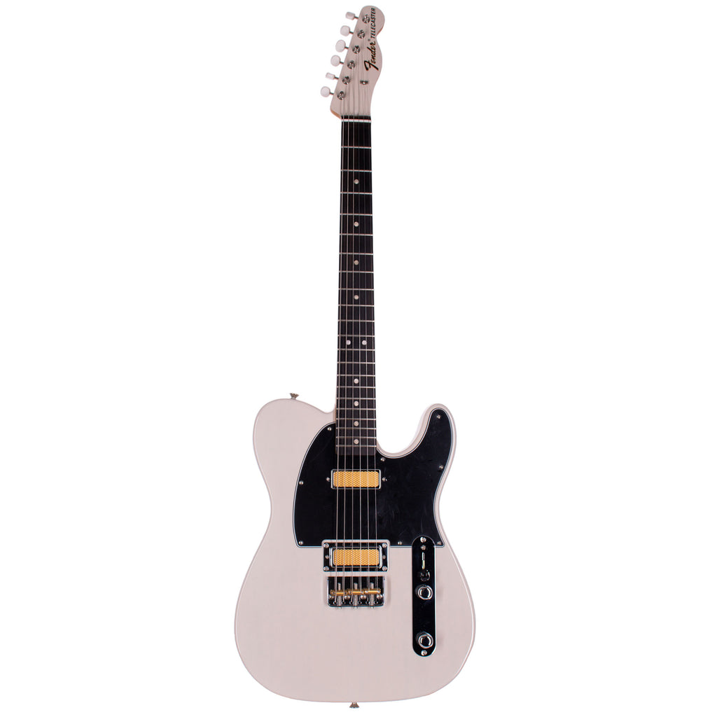 Fender Gold Foil Telecaster Electric Guitar, Ebony, White Blonde