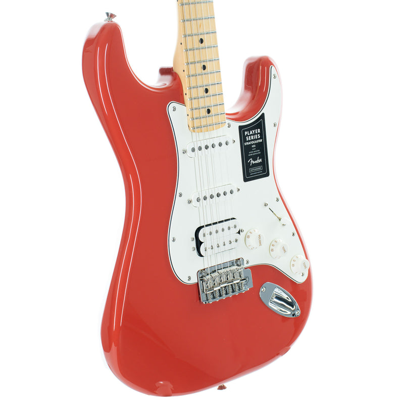 Fender Limited Edition Player Stratocaster HSS, Maple, Fiesta Red With Matching Headstock