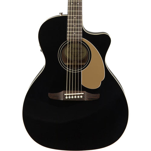 black fender acoustic guitar