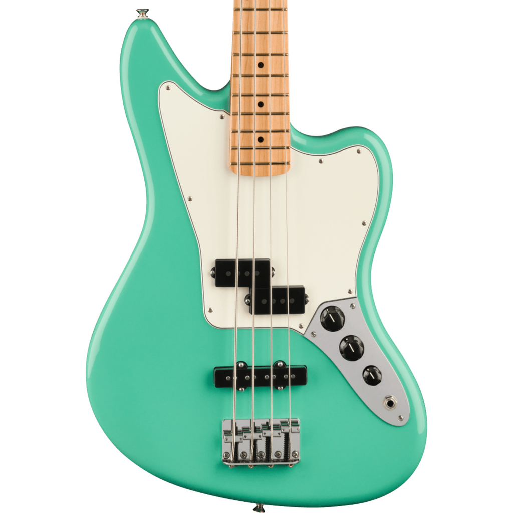 Fender Player Jaguar Bass Guitar, Maple, Sea Foam Green