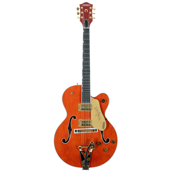 orange electric guitar