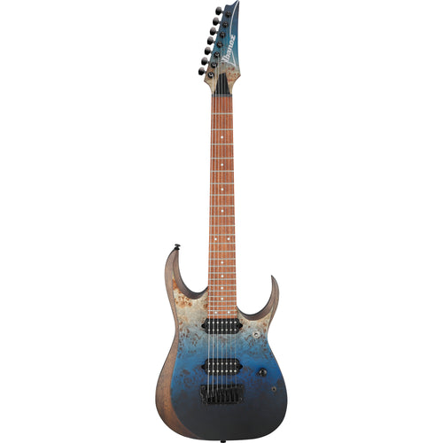 Ibanez RGD7521PB RGD Standard 7 String Electric Guitar, Deep Seafloor Fade  Flat