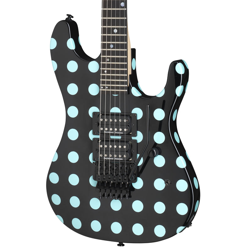 Kramer NightSwan, Black With Blue Polka Dots