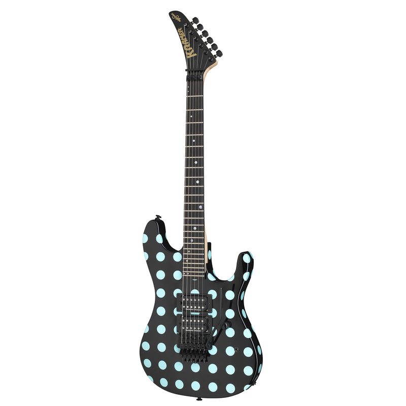 Kramer NightSwan, Black With Blue Polka Dots