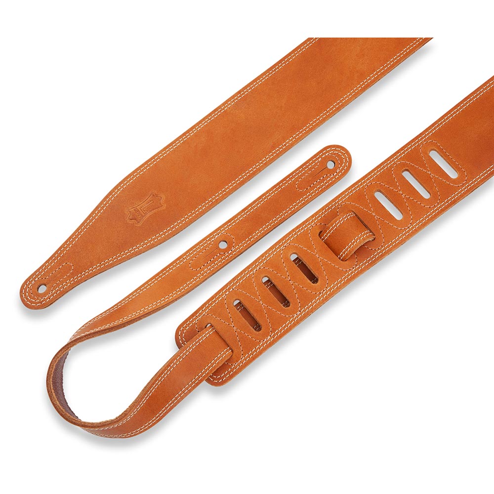 Double Stitch Butter Leather Guitar Straps