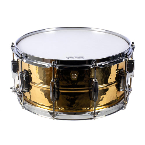 Ludwig 6.5x14 Hammered Brass Shell Snare Drum 