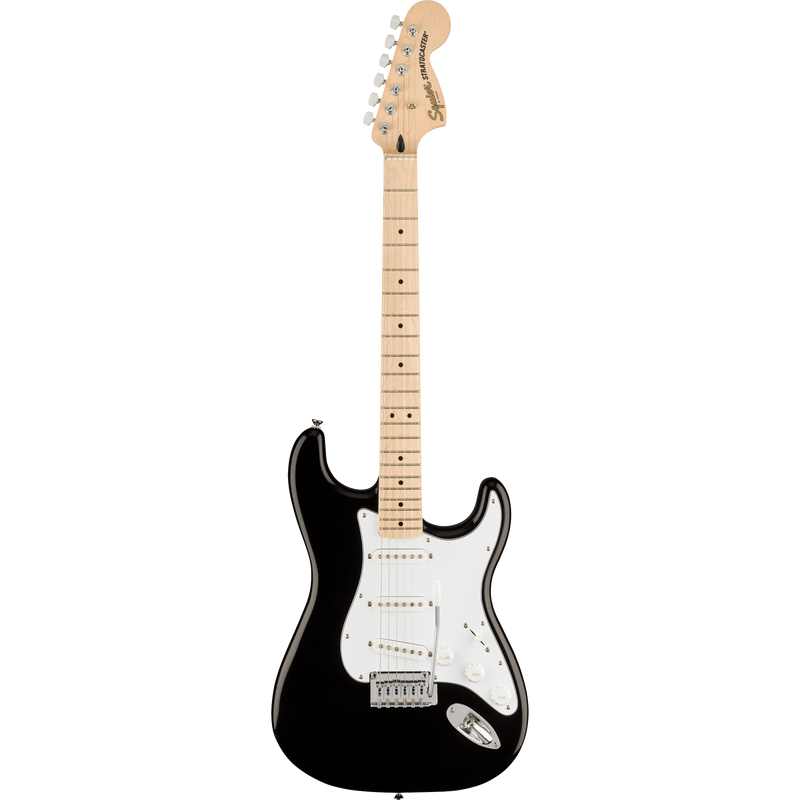 Squier Affinity Series Stratocaster Maple, White Pickguard, Black