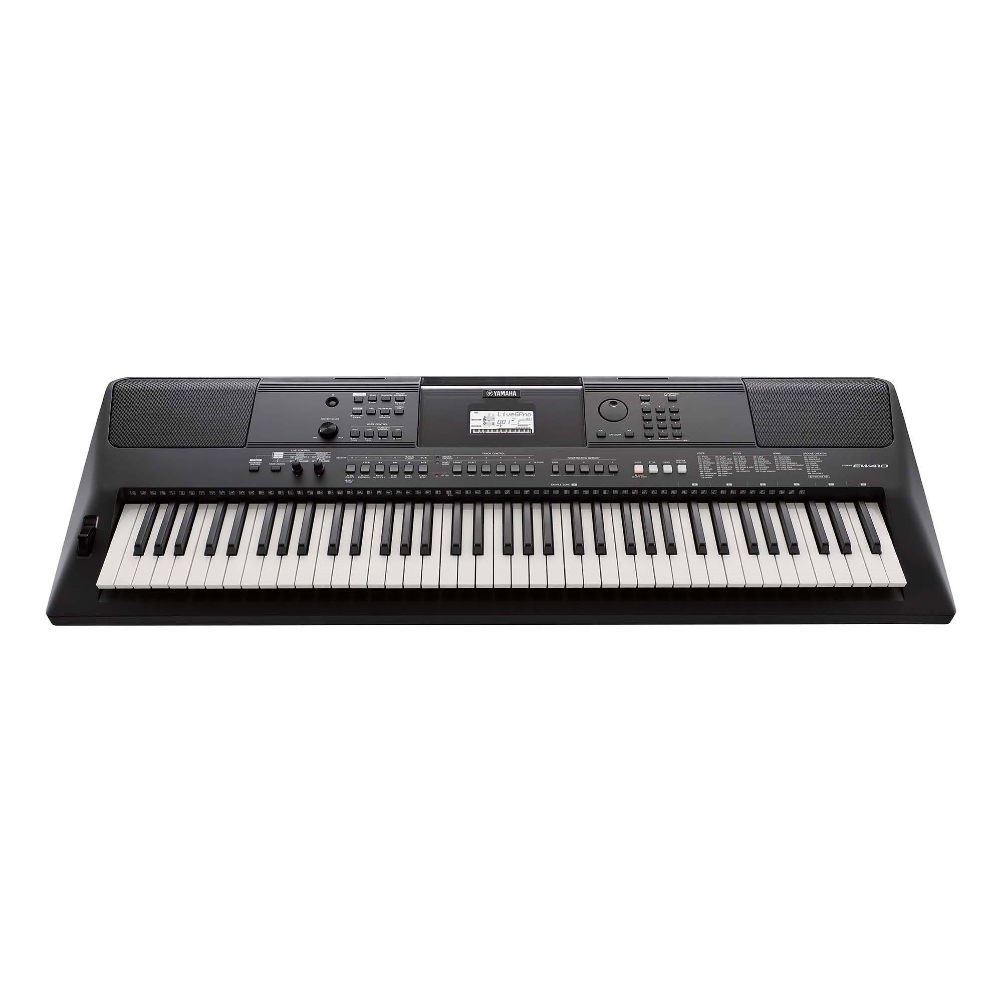 Yamaha PSR-EW410 76 Key High Level Portable Keyboard With PA300 AC Pow